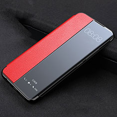 Leather Case Stands Flip Cover T03 Holder for Huawei P40 Pro Red