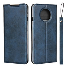 Leather Case Stands Flip Cover T03 Holder for OnePlus 7T Blue