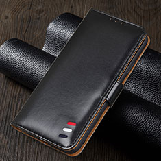 Leather Case Stands Flip Cover T03 Holder for Oppo A52 Black