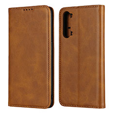 Leather Case Stands Flip Cover T03 Holder for Oppo K7 5G Orange