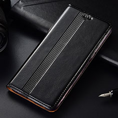 Leather Case Stands Flip Cover T03 Holder for Samsung Galaxy Note 10 Plus 5G Black