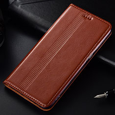 Leather Case Stands Flip Cover T03 Holder for Samsung Galaxy Note 10 Plus Orange