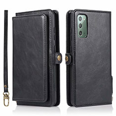 Leather Case Stands Flip Cover T03 Holder for Samsung Galaxy Note 20 5G Black