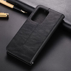 Leather Case Stands Flip Cover T03 Holder for Samsung Galaxy S20 Plus 5G Black