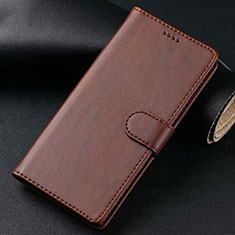 Leather Case Stands Flip Cover T03 Holder for Samsung Galaxy S20 Ultra Brown