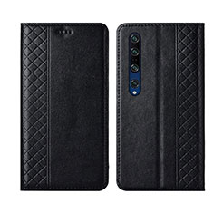Leather Case Stands Flip Cover T03 Holder for Xiaomi Mi 10 Pro Black