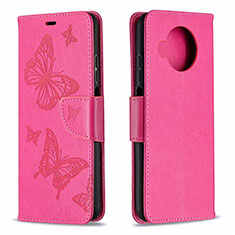 Leather Case Stands Flip Cover T03 Holder for Xiaomi Mi 10i 5G Hot Pink