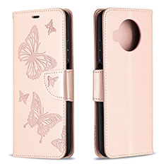 Leather Case Stands Flip Cover T03 Holder for Xiaomi Mi 10i 5G Pink