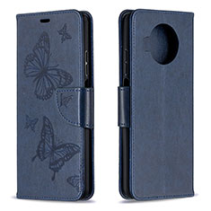 Leather Case Stands Flip Cover T03 Holder for Xiaomi Mi 10T Lite 5G Blue