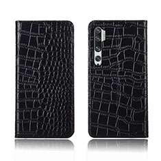 Leather Case Stands Flip Cover T03 Holder for Xiaomi Mi Note 10 Black