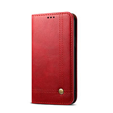 Leather Case Stands Flip Cover T03 Holder for Xiaomi Redmi 9AT Red