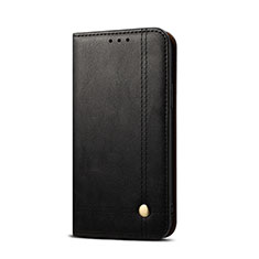 Leather Case Stands Flip Cover T03 Holder for Xiaomi Redmi 9i Black