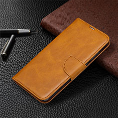 Leather Case Stands Flip Cover T03 Holder for Xiaomi Redmi Note 9 Orange