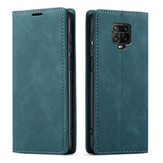 Leather Case Stands Flip Cover T03 Holder for Xiaomi Redmi Note 9S Green