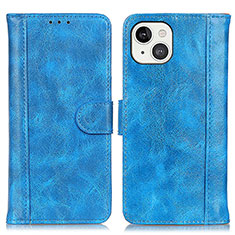 Leather Case Stands Flip Cover T04 Holder for Apple iPhone 13 Blue