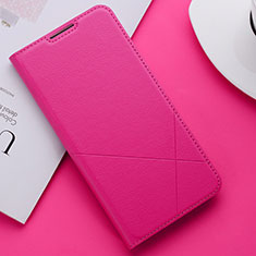 Leather Case Stands Flip Cover T04 Holder for Huawei Honor 20 Lite Hot Pink