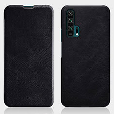 Leather Case Stands Flip Cover T04 Holder for Huawei Honor 20 Pro Black