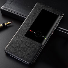 Leather Case Stands Flip Cover T04 Holder for Huawei Mate 20 Black