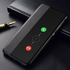 Leather Case Stands Flip Cover T04 Holder for Huawei Mate 30 Pro 5G Black