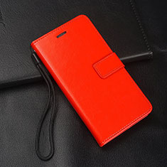 Leather Case Stands Flip Cover T04 Holder for Huawei Nova 4e Red