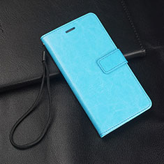 Leather Case Stands Flip Cover T04 Holder for Huawei Nova 4e Sky Blue