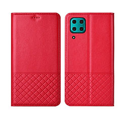 Leather Case Stands Flip Cover T04 Holder for Huawei Nova 6 SE Red