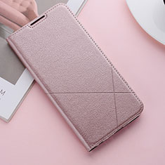 Leather Case Stands Flip Cover T04 Holder for Huawei P Smart+ Plus (2019) Rose Gold