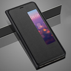 Leather Case Stands Flip Cover T04 Holder for Huawei P20 Black