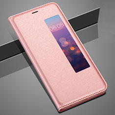 Leather Case Stands Flip Cover T04 Holder for Huawei P20 Pro Rose Gold