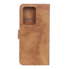 Leather Case Stands Flip Cover T04 Holder for Huawei P40 Pro+ Plus Brown