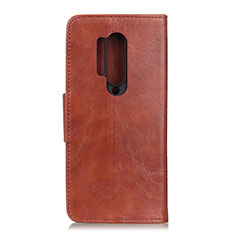 Leather Case Stands Flip Cover T04 Holder for OnePlus 8 Pro Brown