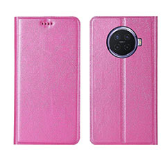 Leather Case Stands Flip Cover T04 Holder for Oppo Ace2 Pink