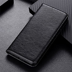 Leather Case Stands Flip Cover T04 Holder for Oppo Reno4 5G Black