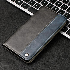 Leather Case Stands Flip Cover T04 Holder for Samsung Galaxy A70 Blue