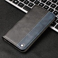 Leather Case Stands Flip Cover T04 Holder for Samsung Galaxy A70S Blue