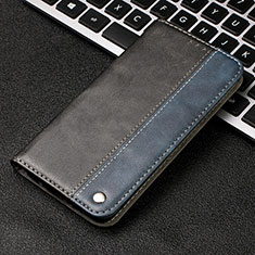 Leather Case Stands Flip Cover T04 Holder for Samsung Galaxy Note 10 Blue