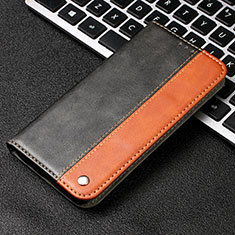 Leather Case Stands Flip Cover T04 Holder for Samsung Galaxy Note 10 Orange
