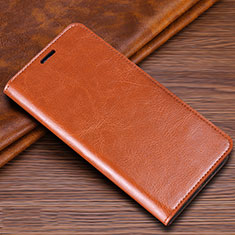 Leather Case Stands Flip Cover T04 Holder for Samsung Galaxy S20 Ultra 5G Orange