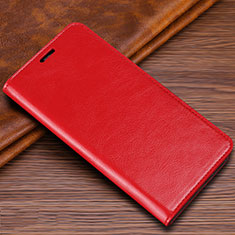 Leather Case Stands Flip Cover T04 Holder for Samsung Galaxy S20 Ultra Red