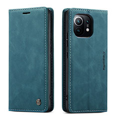 Leather Case Stands Flip Cover T04 Holder for Xiaomi Mi 11 5G Green