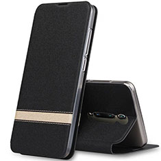 Leather Case Stands Flip Cover T04 Holder for Xiaomi Mi 9T Black