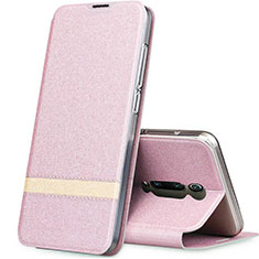 Leather Case Stands Flip Cover T04 Holder for Xiaomi Mi 9T Rose Gold