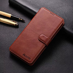 Leather Case Stands Flip Cover T04 Holder for Xiaomi Redmi Note 8 Pro Brown