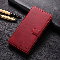 Leather Case Stands Flip Cover T04 Holder for Xiaomi Redmi Note 8 Pro Red