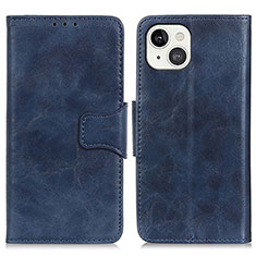 Leather Case Stands Flip Cover T05 Holder for Apple iPhone 13 Blue