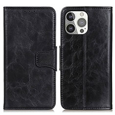 Leather Case Stands Flip Cover T05 Holder for Apple iPhone 13 Pro Max Black