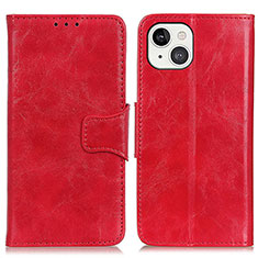 Leather Case Stands Flip Cover T05 Holder for Apple iPhone 13 Red