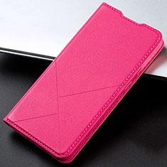 Leather Case Stands Flip Cover T05 Holder for Huawei Honor 20 Lite Hot Pink