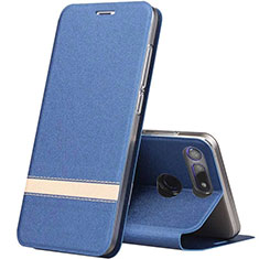 Leather Case Stands Flip Cover T05 Holder for Huawei Honor View 20 Blue