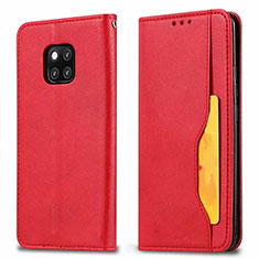 Leather Case Stands Flip Cover T05 Holder for Huawei Mate 20 Pro Red